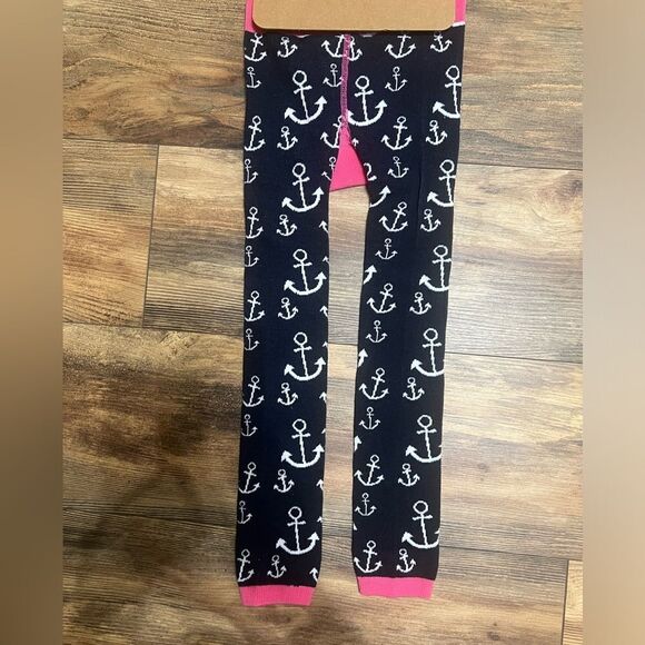 Lazy One leggings beach bum bottoms whale anchor graphic size 4T cute cozy - Picture 2 of 5